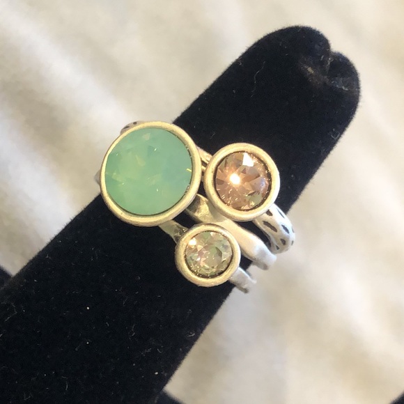 Sweet Pastels Stackable Set of Three Rings-Size 6, 7, 8 or 9 - Picture 1 of 4